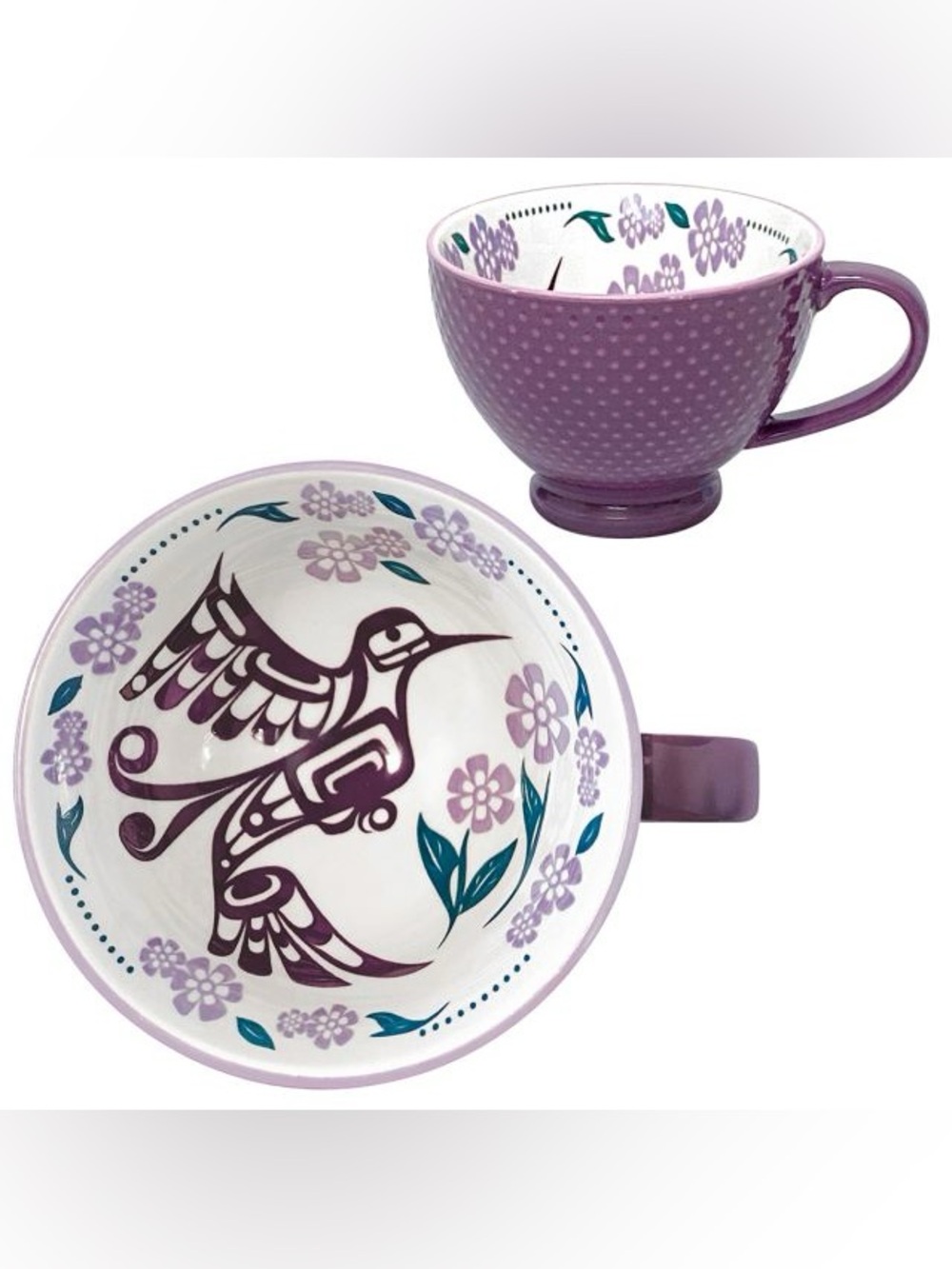 NEW Native Northwest Hummingbird Purple Mug